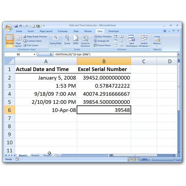 excel serial number to date