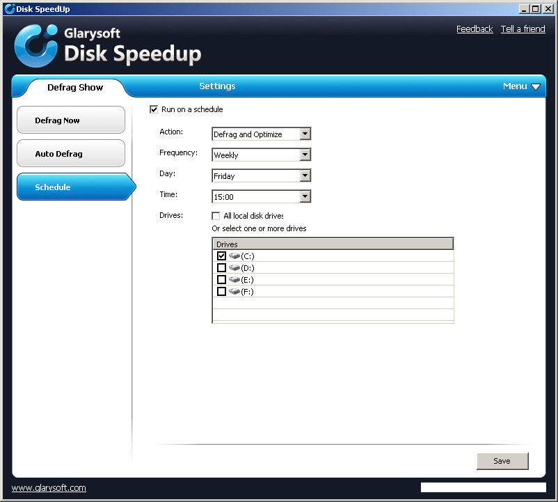 glarysoft disk speedup